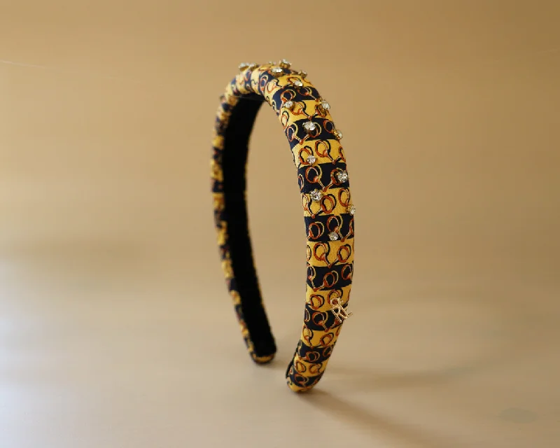 Slender Headband Yellow Navy