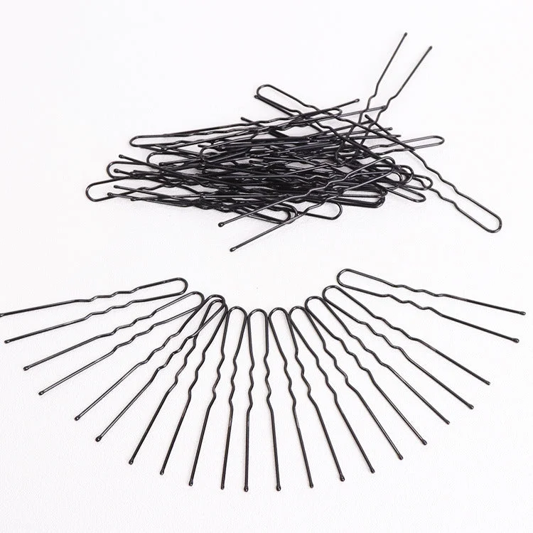 Wholesale Alloy Hairpin Black U-shaped Hair Clip