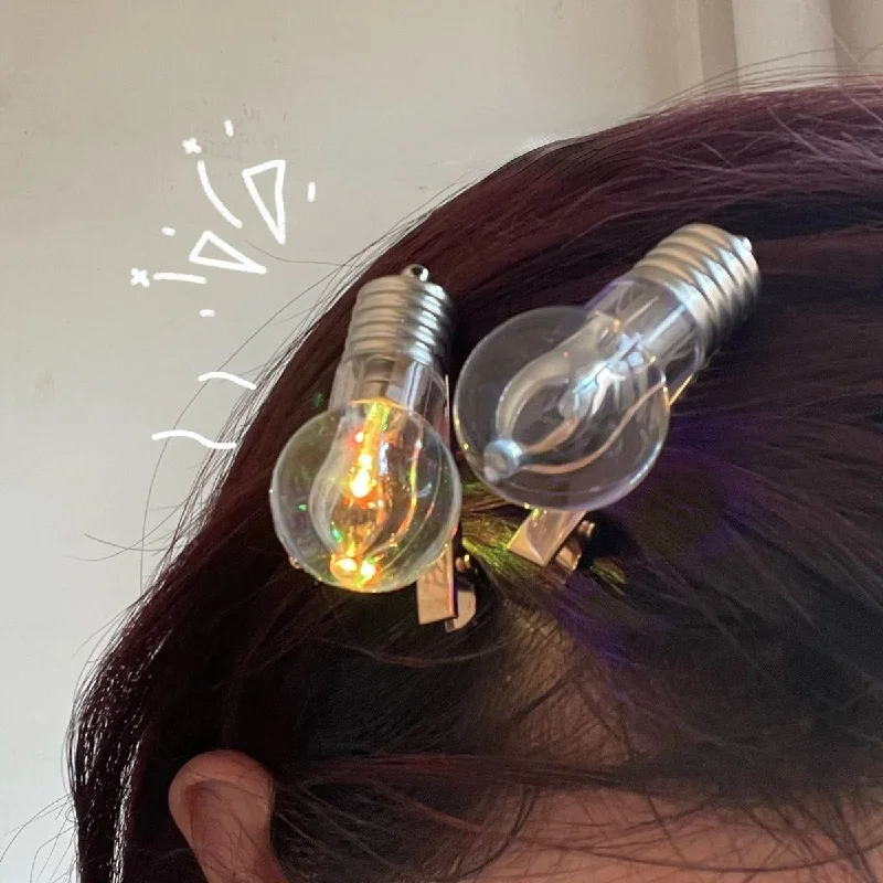 Wholesale Light Bulb Acrylic Hair Clips