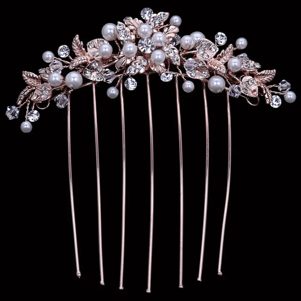 Pearl Beaded Veil Comb | VC2331